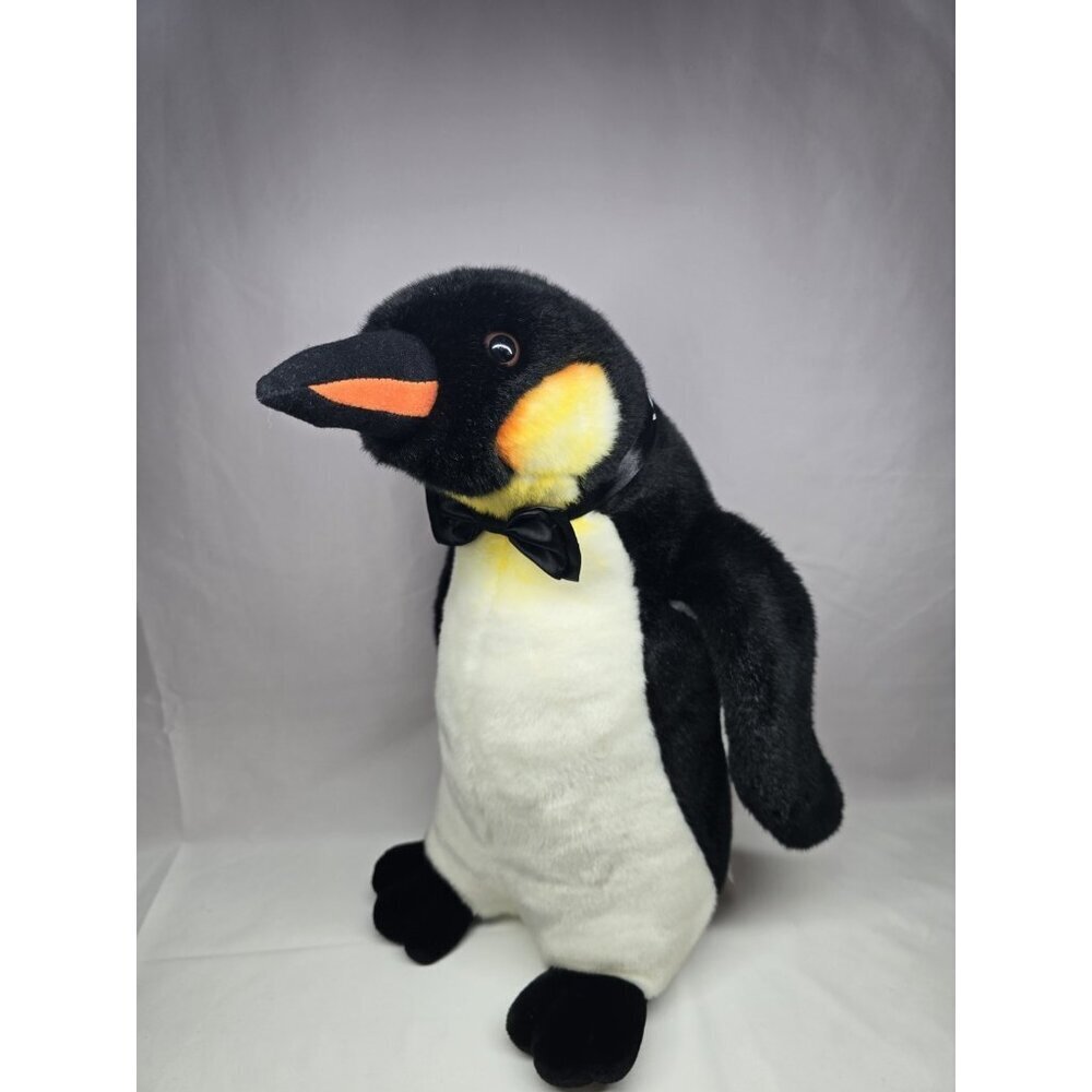 Magnussen Home RARE Penguin Bow Tie Plush Stuffed Animal Toy 18"
